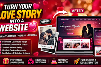 create animated memory website for your special moments