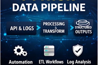 automate data processing, log parsing, and etl in python