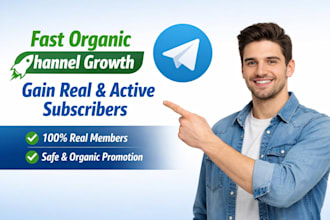 do telegram promotion, grow telegram subscribers with organic growth