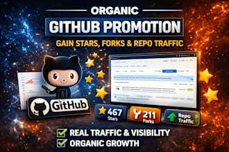 do organic github promotion to gain stars fork repo traffic