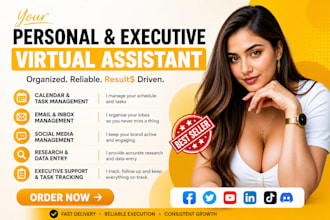 instagram virtual assistant, email assistant canva assistant admin support VA