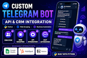 create custom telegram trading bot with telegram API integration forex promotion