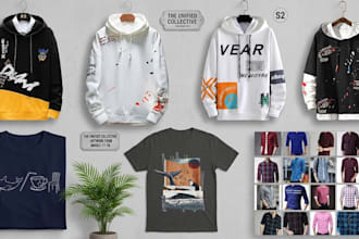 design professional t shirt shirt and product mockups with your photos