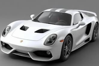 do 3d car model, 3d vehicle, 3d car visualization, 3d rendering, game assets