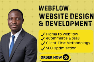 design, redesign or develop webflow website, figma to webflow as webflow expert