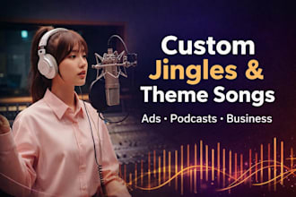 record theme songs, advertisement songs, jingles for ads, business and podcast