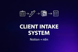 build a notion client intake system with n8n automation