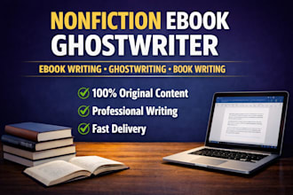be nonfiction editor and ghostwriter, ghost book writer and romance ebook