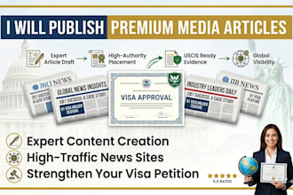 publish media article in top US outlet for eb1 niw o1 visa
