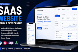 saas website landing page wordpress design and development