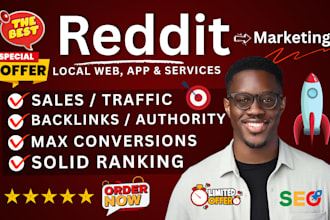 boost store sales, web app traffic or video channel growth via reddit SEO post