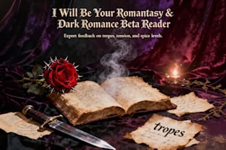 be your romantasy and dark romance beta reader for tropes and spice