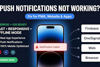 fix push notification issues on your pwa website app, firebase, onesignal
