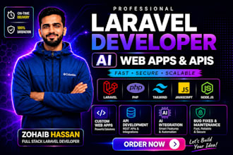 laravel web applications, rest apis and ai integration