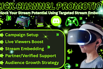 do organic kick channel promotion to increase live viewers and kick followers