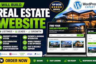 build a real estate website with property listings and lead generation system