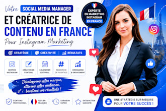 do french social media monthly manager french instagram reels content creator