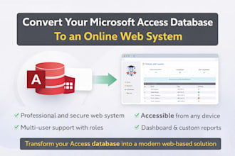 convert ms access or excel database into a web application