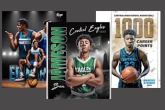 design bold basketball posters, banners, flyer and team visuals