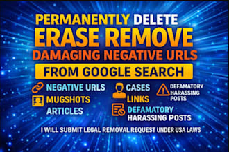 remove mugshots,erase bad articles,delete negative links,false news on google