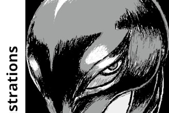create an unique manga illustration poster, or album cover
