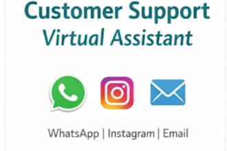 provide customer support via whatsapp, instagram and email