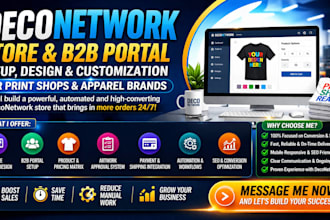 setup, customize and optimize your deconetwork store for high conversions