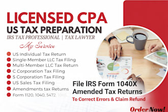 file irs form 1040x amended tax returns to correct errors and claim refund