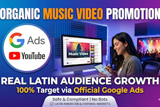 promote your music channel via google ads for real latin audience