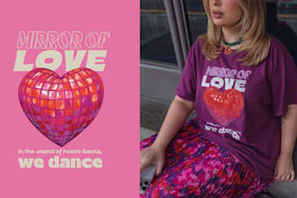 create trendy retro groovy illustrations for t shirts and streetwear