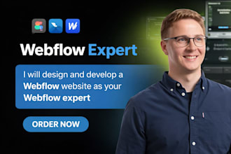 design and develop a webflow website as your webflow redesign expert gsap