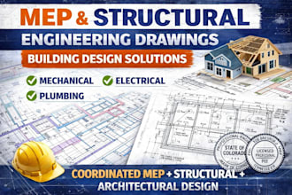 create mep and structural engineering drawings for building projects