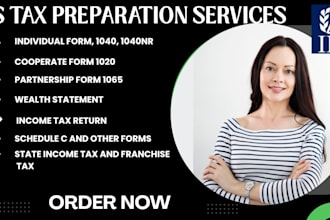 prepare and efile US tax 1040nr federal tax 5427 itin 1040 as an enrolled agent