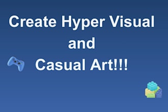 create hypercasual and realistic art for you