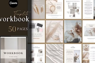 design canva ebook, workbook, formatting, PDF lead magnet, digital planner