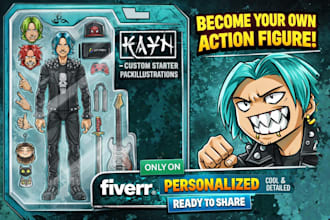 create a custom action figure style illustration of you