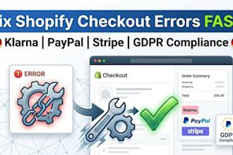 fix german shopify checkout error klarna paypal stripe payments cart issues gdpr