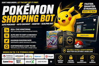 pokemon bot auto purchase bot auto buying bot walmart bot target bot amazon bot
