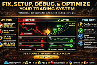 fix setup debug on tradingview pine script mt4 mt5 ninjatrader python ctrader