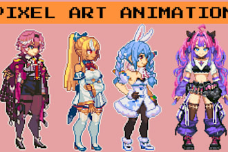 animate pixel art character sprite sheet game asset pixel animation retro game