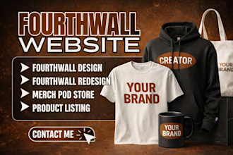 design fourth wall website setup fourthwall store setup fourthwall pod merch