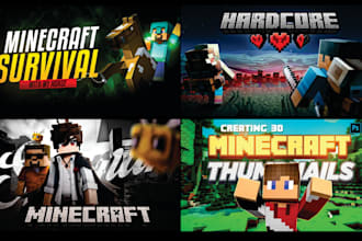 create custom minecraft game art, skins, thumbnails and server graphics