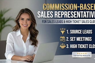 sales representative person commission basic sales leads high ticket sales close