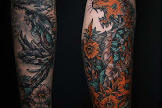 design professional tattoo and custom tattoo