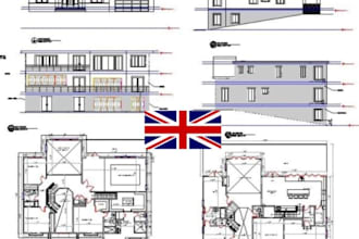 create UK planning permission and building regulation drawings