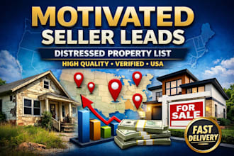 provide motivated seller and distressed property leads USA