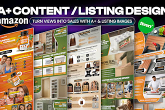 create pro amazon listing images and a plus content for fba