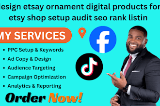 design etsy ornament digital products for etsy shop setup audit seo rank listing