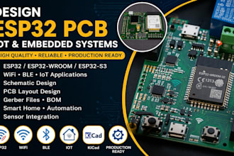 design esp32 pcb, iot smart home system, wifi ble, embedded system circuit