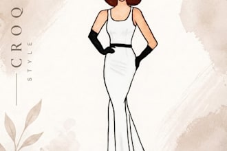 draw stylish fashion illustration